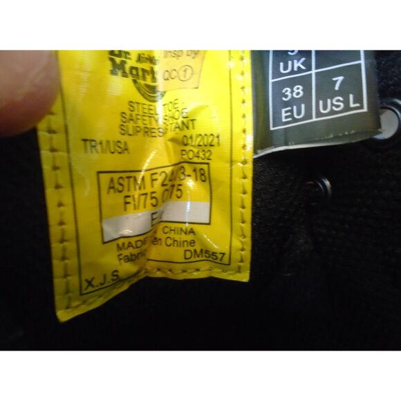 Dr Martens black leather Industrial steel toe boot size 7 - Picture 6 of 9